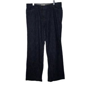 Ann Taylor Loft Trouser Womens 10 Julie Straight Leg Denim Pants Blue Pockets
